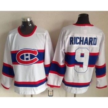 Canadiens #9 Maurice Richard White CCM Throwback Stitched NHL Jersey Canadiens #9 Maurice Richard White CCM Throwback Stitched NHL Jersey