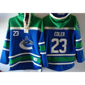 Canucks #23 Alexander Edler Blue Sawyer Hooded Sweatshirt Stitched NHL Jersey Canucks #23 Alexander Edler Blue Sawyer Hooded Sweatshirt Stitched NHL Jersey