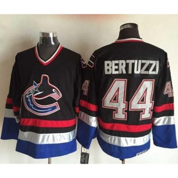 Canucks #44 Todd Bertuzzi Black/Blue CCM Throwback Stitched NHL Jersey Canucks #44 Todd Bertuzzi Black/Blue CCM Throwback Stitched NHL Jersey