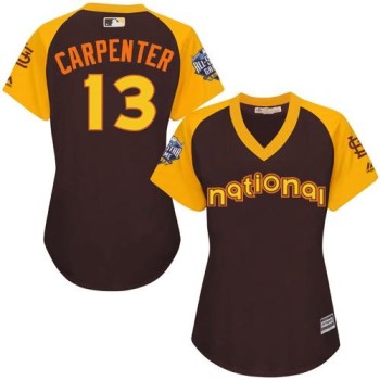 Cardinals #13 Matt Carpenter Brown 2016 All-Star National League Women's Stitched MLB Jersey Cardinals #13 Matt Carpenter Brown 2016 All-Star National League Women's Stitched MLB Jersey