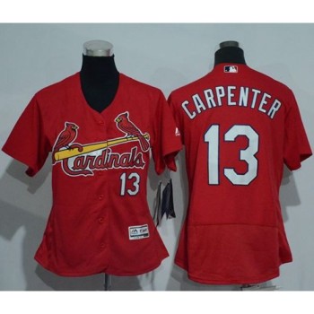 Cardinals #13 Matt Carpenter Red Flexbase Authentic Women's Stitched MLB Jersey Cardinals #13 Matt Carpenter Red Flexbase Authentic Women's Stitched MLB Jersey