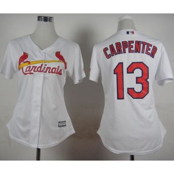 Cardinals #13 Matt Carpenter White Home Women's Stitched MLB Jersey Cardinals #13 Matt Carpenter White Home Women's Stitched MLB Jersey