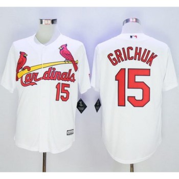 Cardinals #15 Randal Grichuk White New Cool Base Stitched MLB Jersey Cardinals #15 Randal Grichuk White New Cool Base Stitched MLB Jersey