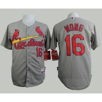 Cardinals #16 Kolten Wong Grey Cool Base Stitched MLB Jersey Cardinals #16 Kolten Wong Grey Cool Base Stitched MLB Jersey