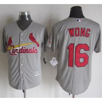 Cardinals #16 Kolten Wong Grey New Cool Base Stitched MLB Jersey Cardinals #16 Kolten Wong Grey New Cool Base Stitched MLB Jersey