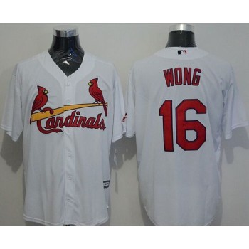 Cardinals #16 Kolten Wong White New Cool Base Stitched MLB Jersey Cardinals #16 Kolten Wong White New Cool Base Stitched MLB Jersey
