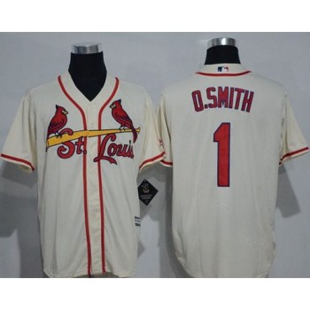 Cardinals #1 Ozzie Smith Cream New Cool Base Stitched MLB Jersey Cardinals #1 Ozzie Smith Cream New Cool Base Stitched MLB Jersey