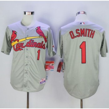 Cardinals #1 Ozzie Smith Grey Cool Base Stitched MLB Jersey Cardinals #1 Ozzie Smith Grey Cool Base Stitched MLB Jersey
