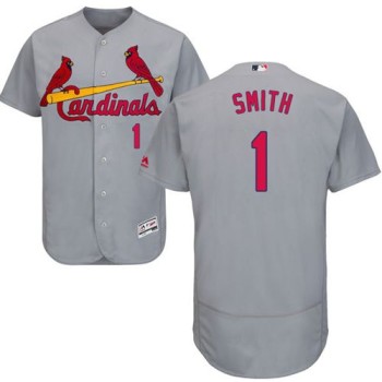 Cardinals #1 Ozzie Smith Grey Flexbase Authentic Collection Stitched MLB Jersey Cardinals #1 Ozzie Smith Grey Flexbase Authentic Collection Stitched MLB Jersey