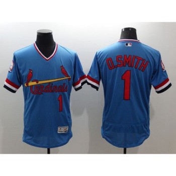 Cardinals #1 Ozzie Smith Light Blue Flexbase Authentic Collection Cooperstown Stitched MLB Jersey Cardinals #1 Ozzie Smith Light Blue Flexbase Authentic Collection Cooperstown Stitched MLB Jersey
