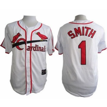 Cardinals #1 Ozzie Smith White Cooperstown Throwback Stitched MLB Jersey Cardinals #1 Ozzie Smith White Cooperstown Throwback Stitched MLB Jersey