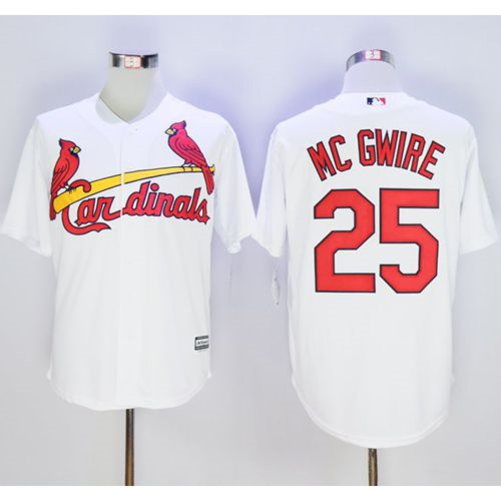 Cardinals #25 Mark McGwire White New Cool Base Stitched MLB Jersey