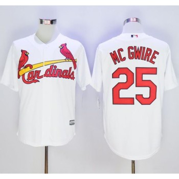 Cardinals #25 Mark McGwire White New Cool Base Stitched MLB Jersey Cardinals #25 Mark McGwire White New Cool Base Stitched MLB Jersey