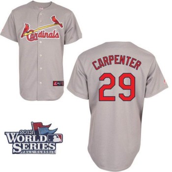 Cardinals #29 Chris Carpenter Grey Cool Base 2013 World Series Patch Stitched MLB Jersey Cardinals #29 Chris Carpenter Grey Cool Base 2013 World Series Patch Stitched MLB Jersey