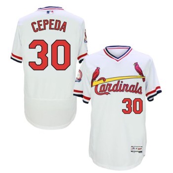 Cardinals #30 Orlando CePena White Flexbase Authentic Collection Cooperstown Stitched MLB Jersey Cardinals #30 Orlando CePena White Flexbase Authentic Collection Cooperstown Stitched MLB Jersey