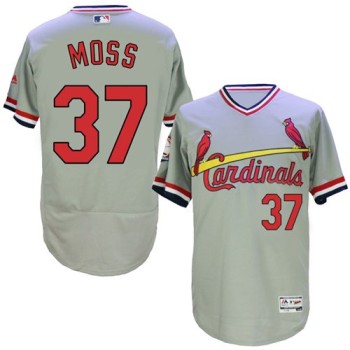 Cardinals #37 Brandon Moss Grey Flexbase Authentic Collection Cooperstown Stitched MLB Jersey Cardinals #37 Brandon Moss Grey Flexbase Authentic Collection Cooperstown Stitched MLB Jersey