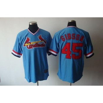 Cardinals #45 Bob Gibson Blue Cooperstown Throwback Stitched MLB Jersey Cardinals #45 Bob Gibson Blue Cooperstown Throwback Stitched MLB Jersey
