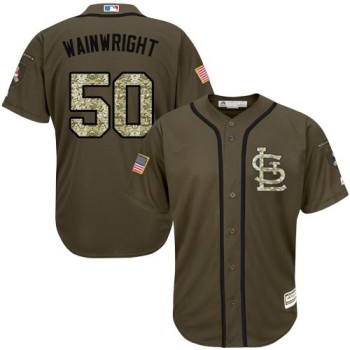 Cardinals #50 Adam Wainwright Green Salute to Service Stitched Youth MLB Jersey Cardinals #50 Adam Wainwright Green Salute to Service Stitched Youth MLB Jersey