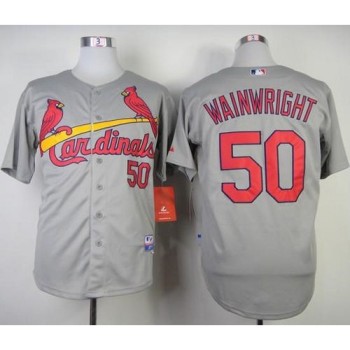 Cardinals #50 Adam Wainwright Grey Stitched MLB Jersey Cardinals #50 Adam Wainwright Grey Stitched MLB Jersey