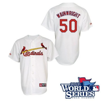 Cardinals #50 Adam Wainwright White Cool Base 2013 World Series Patch Stitched MLB Jersey Cardinals #50 Adam Wainwright White Cool Base 2013 World Series Patch Stitched MLB Jersey