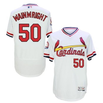 Cardinals #50 Adam Wainwright White Flexbase Authentic Collection Cooperstown Stitched MLB Jersey Cardinals #50 Adam Wainwright White Flexbase Authentic Collection Cooperstown Stitched MLB Jersey