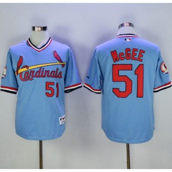Cardinals #51 Willie McGee Blue Cooperstown Throwback Stitched MLB Jersey Cardinals #51 Willie McGee Blue Cooperstown Throwback Stitched MLB Jersey