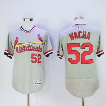 Cardinals #52 Michael Wacha Grey Flexbase Authentic Collection Cooperstown Stitched MLB Jersey Cardinals #52 Michael Wacha Grey Flexbase Authentic Collection Cooperstown Stitched MLB Jersey