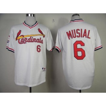 Cardinals #6 Stan Musial White 1982 Turn Back The Clock Stitched MLB Jersey Cardinals #6 Stan Musial White 1982 Turn Back The Clock Stitched MLB Jersey