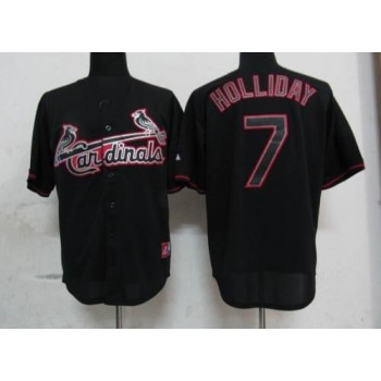 Cardinals #7 Matt Holliday Black Fashion Stitched MLB Jersey Cardinals #7 Matt Holliday Black Fashion Stitched MLB Jersey