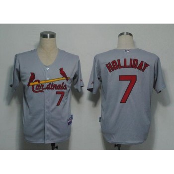 Cardinals #7 Matt Holliday Stitched Grey MLB Jersey Cardinals #7 Matt Holliday Stitched Grey MLB Jersey