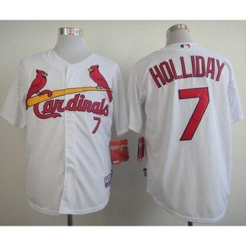 Cardinals #7 Matt Holliday Stitched White MLB Jersey Cardinals #7 Matt Holliday Stitched White MLB Jersey