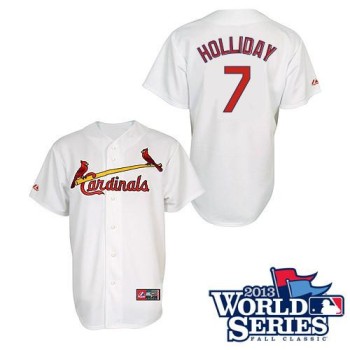 Cardinals #7 Matt Holliday White Cool Base 2013 World Series Patch Stitched MLB Jersey Cardinals #7 Matt Holliday White Cool Base 2013 World Series Patch Stitched MLB Jersey