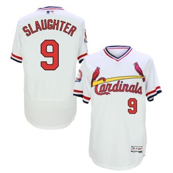 Cardinals #9 Enos Slaughter White Flexbase Authentic Collection Cooperstown Stitched MLB Jersey Cardinals #9 Enos Slaughter White Flexbase Authentic Collection Cooperstown Stitched MLB Jersey
