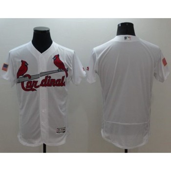 Cardinals Blank White Fashion Stars & Stripes Flexbase Authentic Stitched MLB Jersey