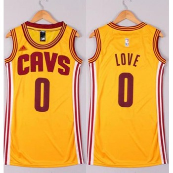 Cavaliers #0 Kevin Love Gold Women's Dress Stitched NBA Jersey Cavaliers #0 Kevin Love Gold Women's Dress Stitched NBA Jersey