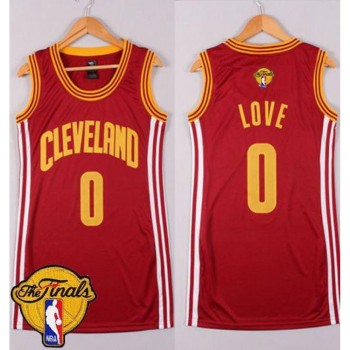 Cavaliers #0 Kevin Love Red The Finals Patch Women's Dress Stitched NBA Jersey Cavaliers #0 Kevin Love Red The Finals Patch Women's Dress Stitched NBA Jersey