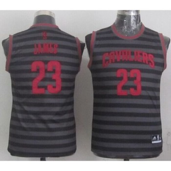 Cavaliers #23 LeBron James Black/Grey Groove Stitched Youth NBA Jersey Cavaliers #23 LeBron James Black/Grey Groove Stitched Youth NBA Jersey