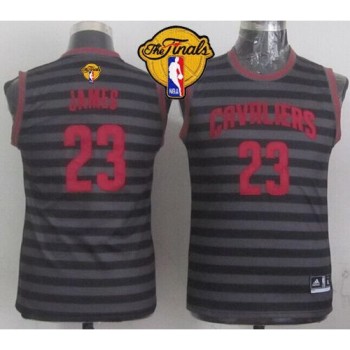 Cavaliers #23 LeBron James Black/Grey Groove The Finals Patch Stitched Youth NBA Jersey Cavaliers #23 LeBron James Black/Grey Groove The Finals Patch Stitched Youth NBA Jersey