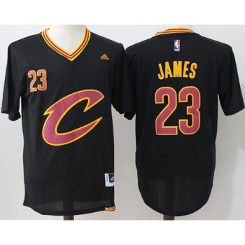 Cavaliers #23 LeBron James Black Short Sleeve  Cavaliers #23 LeBron James Black Short Sleeve