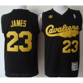 Cavaliers #23 LeBron James Black Throwback Stitched NBA Jersey Cavaliers #23 LeBron James Black Throwback Stitched NBA Jersey