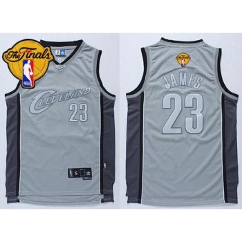 Cavaliers #23 LeBron James Grey Anniversary Style The Finals Patch Stitched NBA Jersey Cavaliers #23 LeBron James Grey Anniversary Style The Finals Patch Stitched NBA Jersey