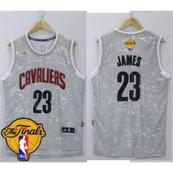 Cavaliers #23 LeBron James Grey City Light The Finals Patch Stitched NBA Jersey Cavaliers #23 LeBron James Grey City Light The Finals Patch Stitched NBA Jersey