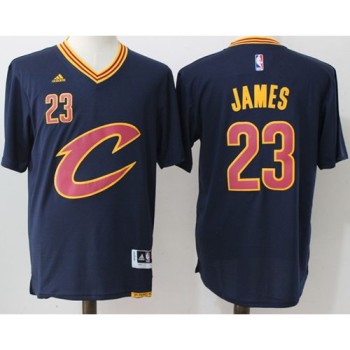 Cavaliers #23 LeBron James Navy Blue Short Sleeve  Cavaliers #23 LeBron James Navy Blue Short Sleeve