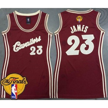 Cavaliers #23 LeBron James Red 2015-2016 Christmas Day The Finals Patch Women's Dress Stitched NBA Jersey Cavaliers #23 LeBron James Red 2015-2016 Christmas Day The Finals Patch Women's Dress Stitched NBA Jersey
