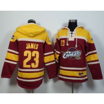 Cavaliers #23 LeBron James Red Sawyer Hooded Sweatshirt NBA Hoodie Cavaliers #23 LeBron James Red Sawyer Hooded Sweatshirt NBA Hoodie