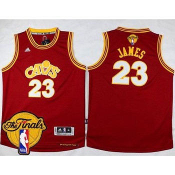 Cavaliers #23 LeBron James Red Wine Alternate Climacool The Finals Patch Stitched Youth NBA Jersey Cavaliers #23 LeBron James Red Wine Alternate Climacool The Finals Patch Stitched Youth NBA Jersey
