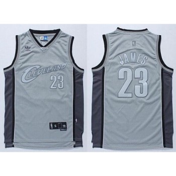Cavaliers #23 LeBron James Stitched Grey Anniversary Style NBA Jersey Cavaliers #23 LeBron James Stitched Grey Anniversary Style NBA Jersey