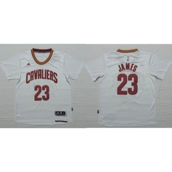 Cavaliers #23 LeBron James White Short Sleeve Stitched NBA Jersey Cavaliers #23 LeBron James White Short Sleeve Stitched NBA Jersey