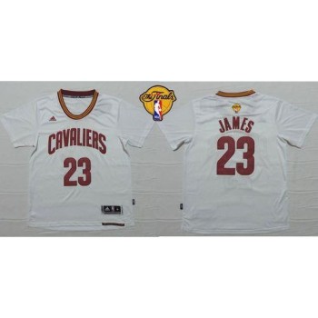 Cavaliers #23 LeBron James White Short Sleeve The Finals Patch Stitched NBA Jersey Cavaliers #23 LeBron James White Short Sleeve The Finals Patch Stitched NBA Jersey