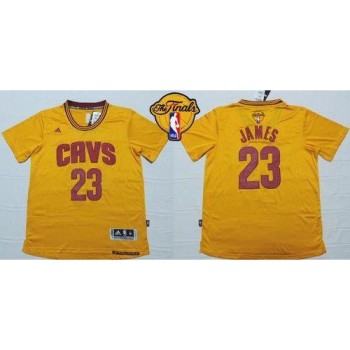 Cavaliers #23 LeBron James Yellow Short Sleeve The Finals Patch Stitched NBA Jersey Cavaliers #23 LeBron James Yellow Short Sleeve The Finals Patch Stitched NBA Jersey